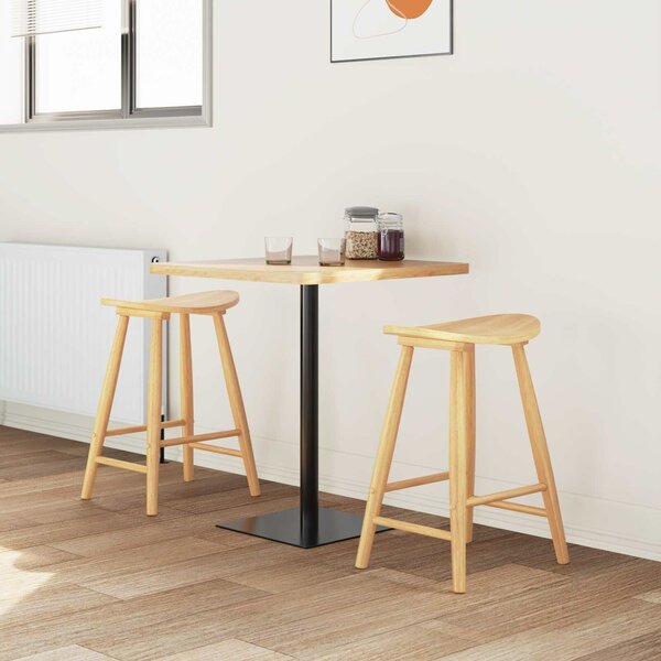 VidaXL Étkező Székek 2 pcs Természetes 46 x 37 x 63 cm Tömör Gumi Fa
