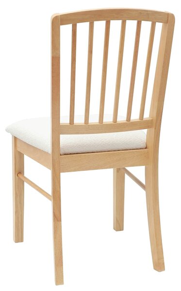 VidaXL Étkező Székek 2 pcs Természetes 50 x 52,5 x 91 cm Tömör Gumi Fa