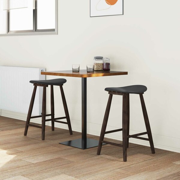 VidaXL Étkező Székek 2 db Tömör Gumi Fa Világos Barna 46 x 37 x 63 cm