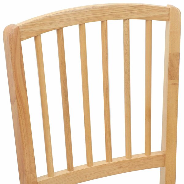 VidaXL Étkező Székek 2 pcs Természetes 50 x 52,5 x 91 cm Tömör Gumi Fa