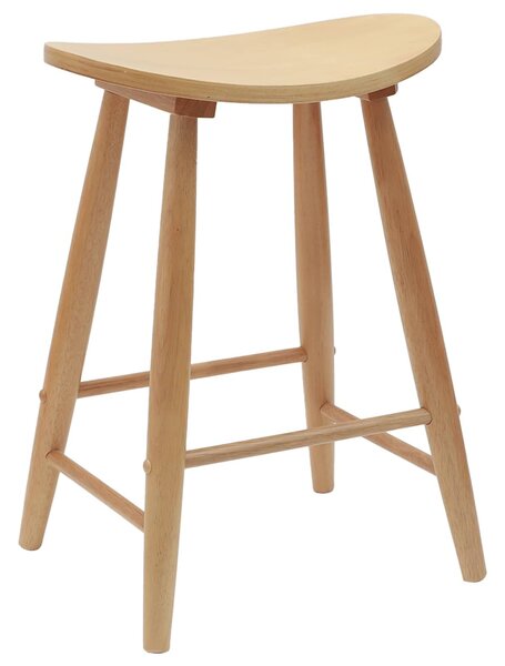 VidaXL Étkező Székek 2 pcs Természetes 46 x 37 x 63 cm Tömör Gumi Fa