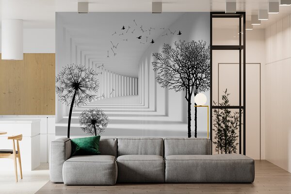 Fotótapéta Mélység és fény, Fekete-fehér fotótapéta, u37803d1 : Uwalls.hu