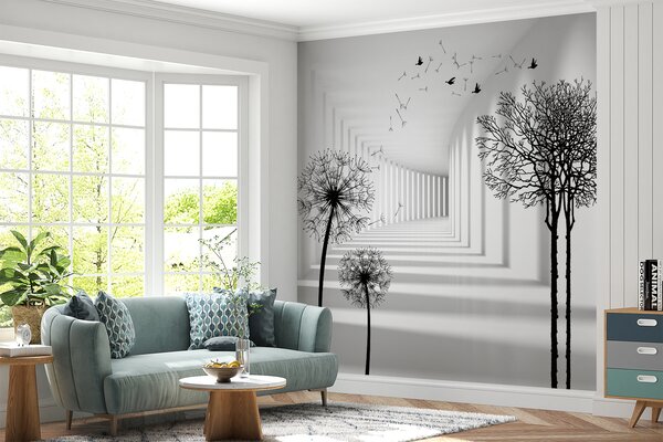 Fotótapéta Mélység és fény, Fekete-fehér fotótapéta, u37803d1 : Uwalls.hu