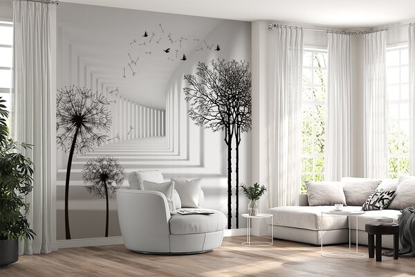 Fotótapéta Mélység és fény, Fekete-fehér fotótapéta, u37803d1 : Uwalls.hu