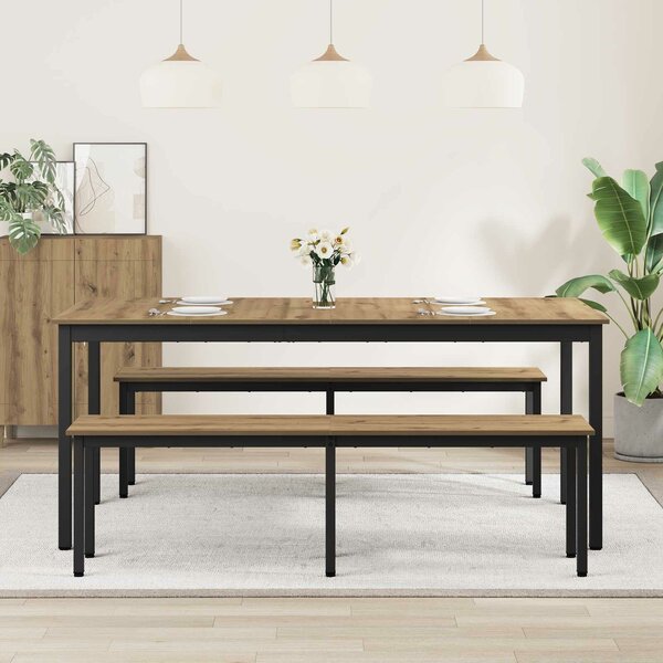 VidaXL Étkezőasztalok 180 x 90 x 75 cm Szerelt Fa Négyszögletes
