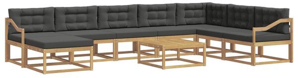 VidaXL Kültéri kanapé szett 9 pcs Fehér és Antracitszürke