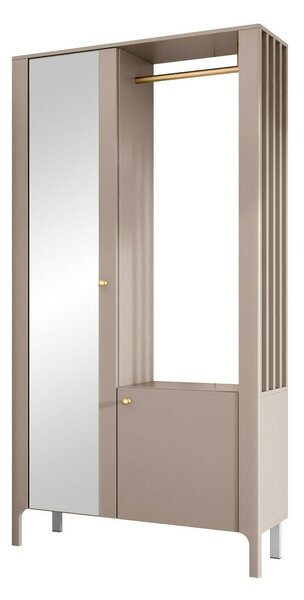 Előszoba garnitúra Stanton 149, 197x105x33cm, Tükör, Kasmír, Laminált forgácslap