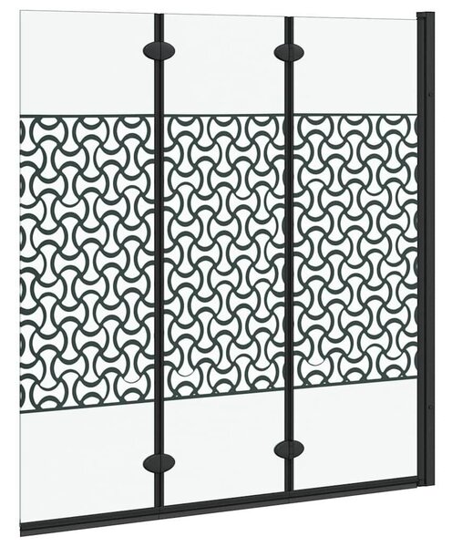 VidaXL Zuhanybeépítés Fekete és Átlátszó 130 x 130 cm edzett üveg