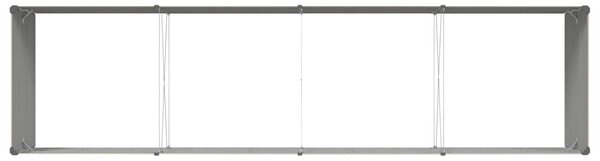 VidaXL Növénytartó Ívó 385 x 100 x 45 cm Horganyzott acél