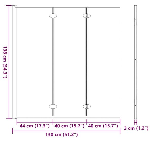 VidaXL Zuhanybeépítés Fekete és Átlátszó 130 x 130 cm edzett üveg