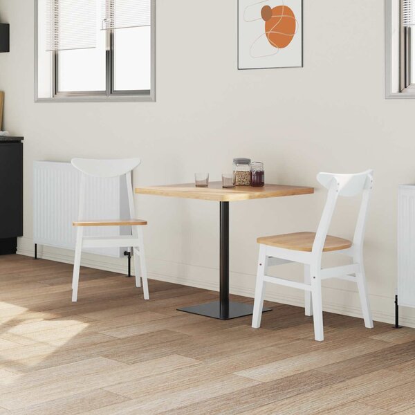 VidaXL Étkező Székek 2 pcs Fehér 42 x 47.5 x 81 cm Tömör Gumi Fa