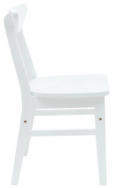 VidaXL Étkező Székek 2 pcs Fehér 42 x 47.5 x 81 cm Tömör Gumi Fa