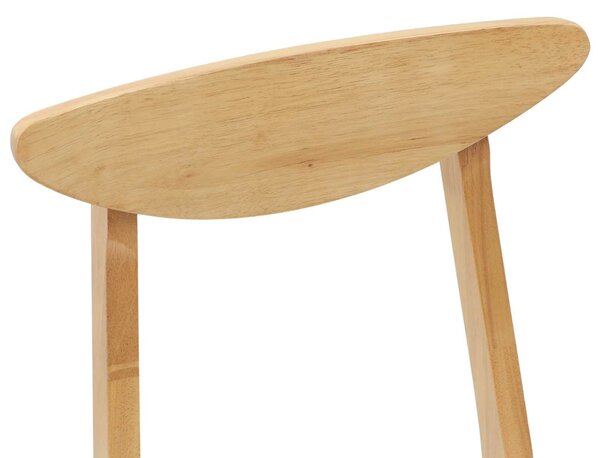 VidaXL Étkező Székek 2 pcs Természetes 42 x 47.5 x 81 cm Tömör Gumi Fa