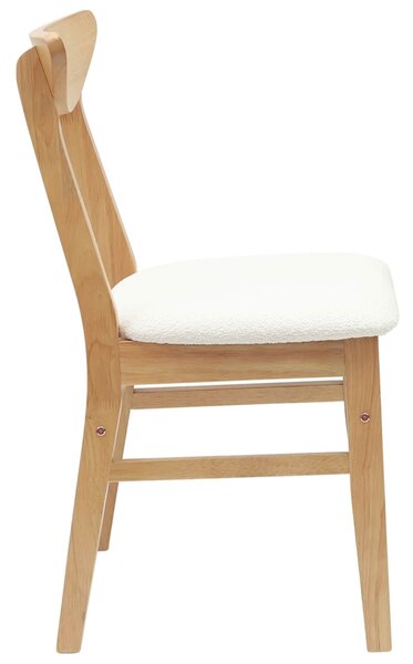 VidaXL Étkező Székek 2 pcs Természetes 42 x 47.5 x 81 cm Tömör Gumi Fa