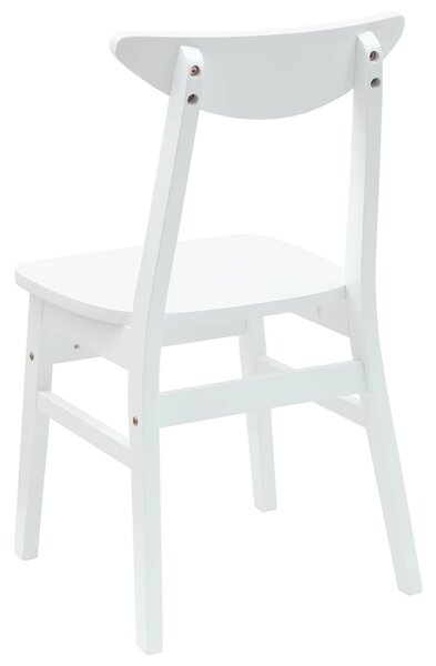 VidaXL Étkező Székek 2 pcs Fehér 42 x 47.5 x 81 cm Tömör Gumi Fa