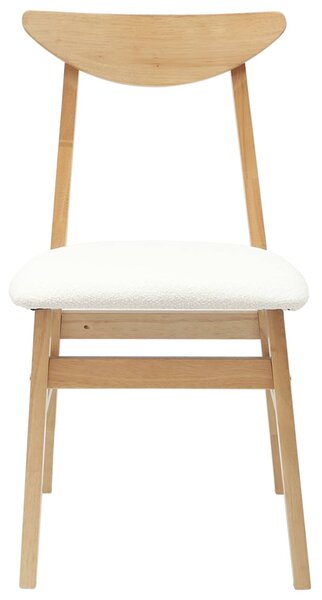 VidaXL Étkező Székek 2 pcs Természetes 42 x 47.5 x 81 cm Tömör Gumi Fa