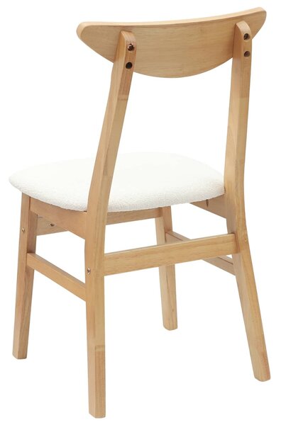 VidaXL Étkező Székek 2 pcs Természetes 42 x 47.5 x 81 cm Tömör Gumi Fa