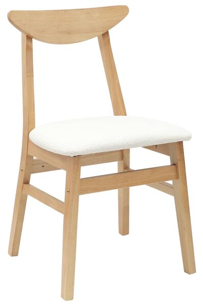 VidaXL Étkező Székek 2 pcs Természetes 42 x 47.5 x 81 cm Tömör Gumi Fa