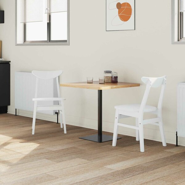 VidaXL Étkező Székek 2 pcs Fehér 42 x 47.5 x 81 cm Tömör Gumi Fa