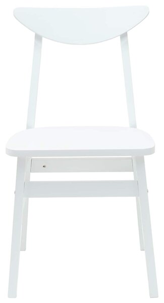 VidaXL Étkező Székek 2 pcs Fehér 42 x 47.5 x 81 cm Tömör Gumi Fa