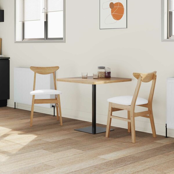 VidaXL Étkező Székek 2 pcs Természetes 42 x 47.5 x 81 cm Tömör Gumi Fa