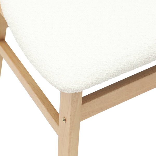 VidaXL Étkező Székek 2 pcs Természetes 42 x 47.5 x 81 cm Tömör Gumi Fa