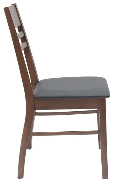 VidaXL Étkező Székek 2 pcs Világos Barna 43 x 54 x 89 cm Tömör Gumi Fa