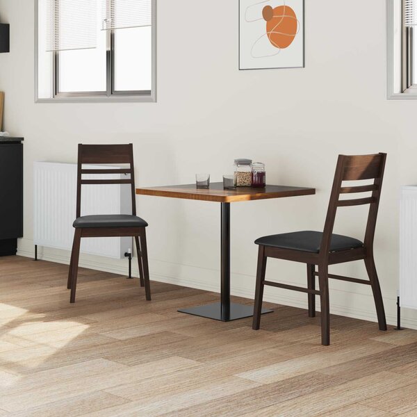 VidaXL Étkező Székek 2 pcs Világos Barna 43 x 54 x 89 cm Tömör Gumi Fa