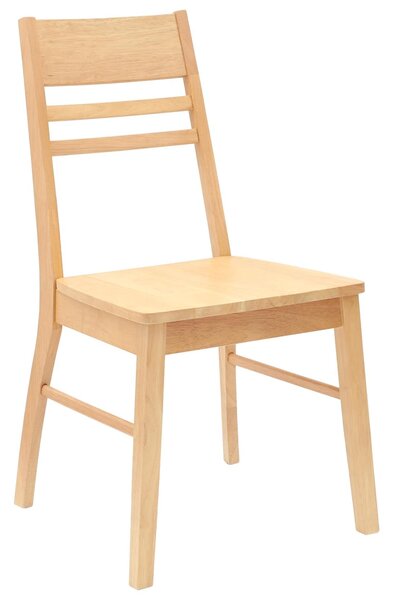 VidaXL Étkező Székek 2 pcs Természetes 43 x 54 x 89 cm Tömör Gumi Fa
