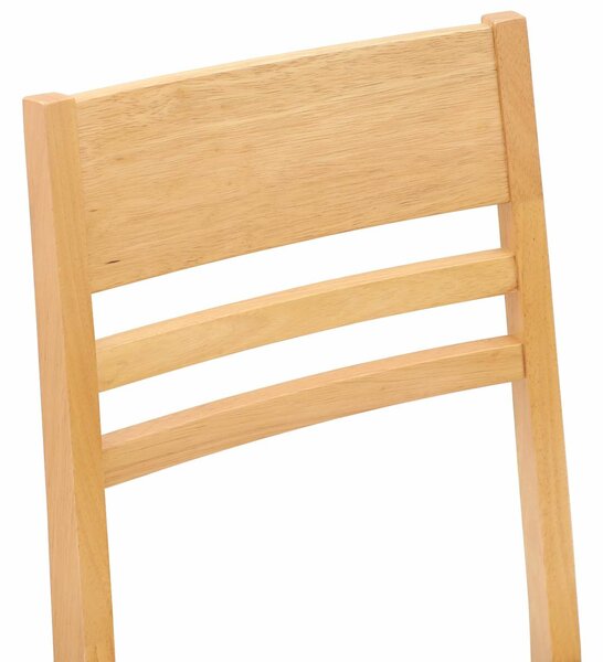 VidaXL Étkező Székek 2 pcs Természetes 43 x 54 x 89 cm Tömör Gumi Fa