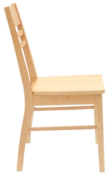 VidaXL Étkező Székek 2 pcs Természetes 43 x 54 x 89 cm Tömör Gumi Fa