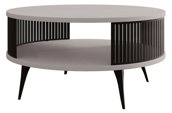 Dohányzóasztal Vitum, Fém, Laminált forgácslap, 44cm, Kasmír, Fekete