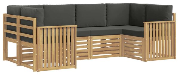 VidaXL Kültéri kanapé szett 6 pcs Fehér és Antracitszürke