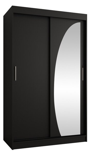Gardróbszekrény Hartford 501, Laminált forgácslap, 200x120x62cm, Fekete