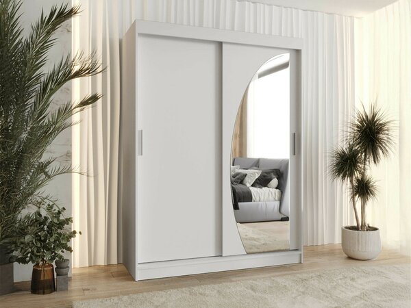Gardróbszekrény Hartford 503, Laminált forgácslap, 200x150x62cm, Fehér