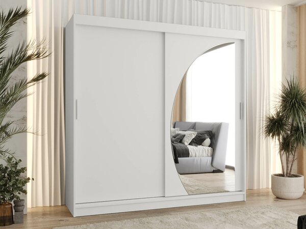 Gardróbszekrény Hartford 507, Laminált forgácslap, 200x200x62cm, Fehér