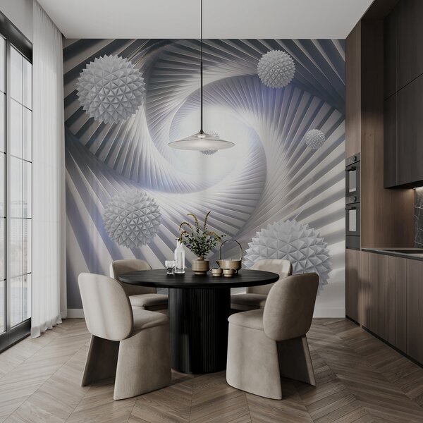 Fotótapéta 3D alagút és gömbök, 3d fotótapéta, u03120d1 : Uwalls.hu