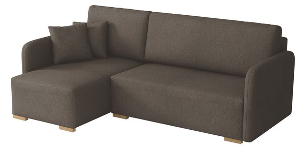 Sarokkanapé Columbus 245, Kárpit, 85x220x140cm, Fenyő