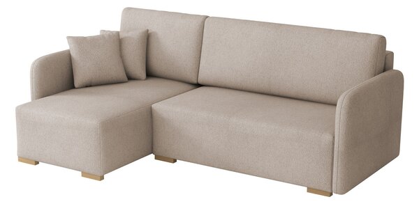 Sarokkanapé Columbus 245, Kárpit, 85x220x140cm, Fenyő