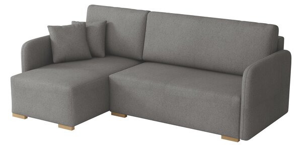 Sarokkanapé Columbus 245, Kárpit, 85x220x140cm, Fenyő