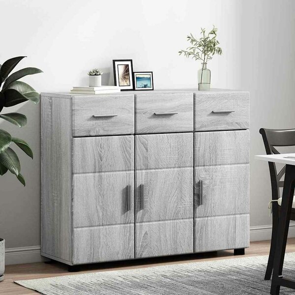VidaXL Széf FLORIN 88,5 x 30,5 x 73 cm Szürke Sonoma Szerelt Fa