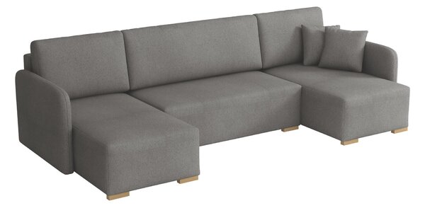 Sarokkanapé Columbus 246, Kárpit, 85x292x140cm, Fenyő