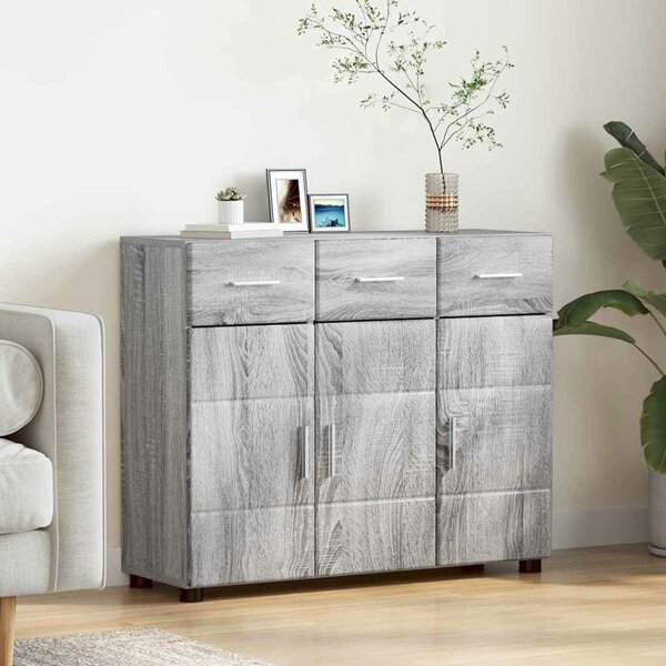 VidaXL Széf FLORIN 88,5 x 30,5 x 73 cm Szürke Sonoma Szerelt Fa