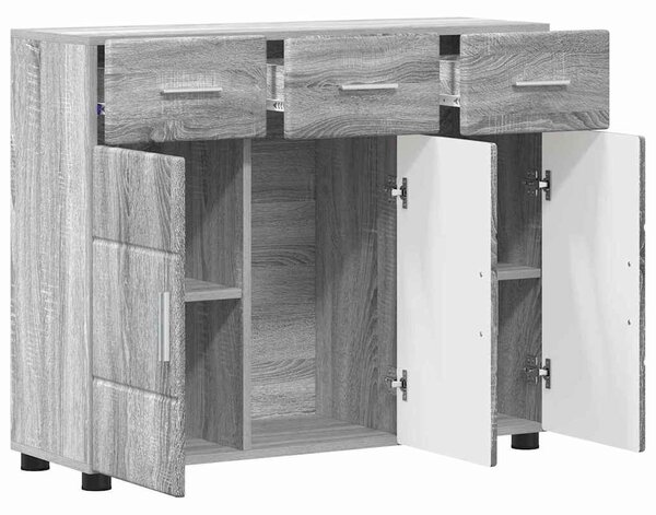 VidaXL Széf FLORIN 88,5 x 30,5 x 73 cm Szürke Sonoma Szerelt Fa