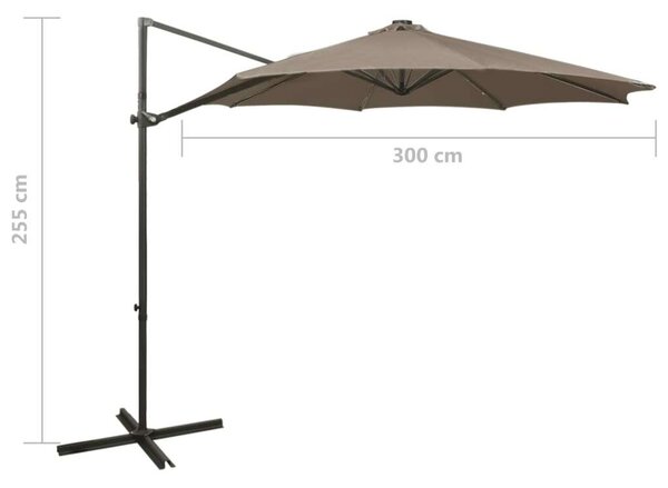 300 cm-es Konzolos Napernyő LED-del - Tópszín