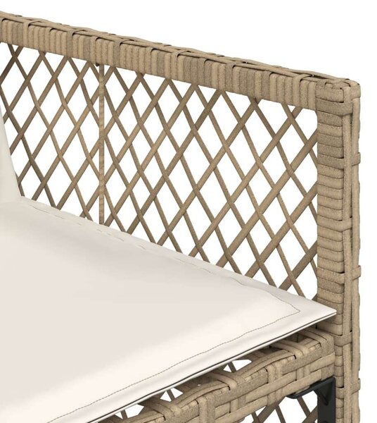 VidaXL Polyrattan Kerti Étkezőgarnitúra - 15 részes - Bézs