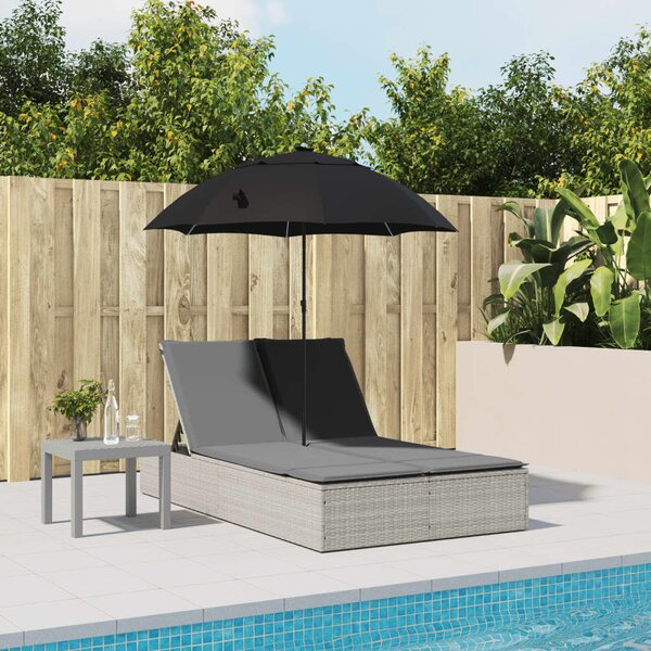 VidaXL Dupla Napozóágy - Polyrattan - 200x164 cm