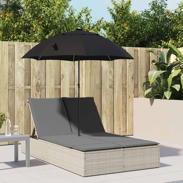 VidaXL Dupla Napozóágy - Polyrattan - 200x164 cm