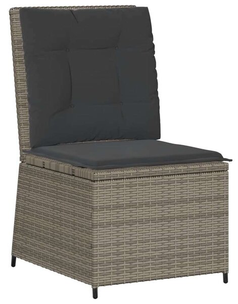 VidaXL 7 részes szürke polyrattan kerti ülőgarnitúra párnákkal