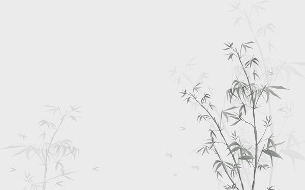 Fotótapéta Minimalizmus stílusú Japandi növényi bambusz Chinoiserie szürke, Fotótapéta erdő, Fotótapéta erdő bambusz, w00546v1 : Uwalls.hu
